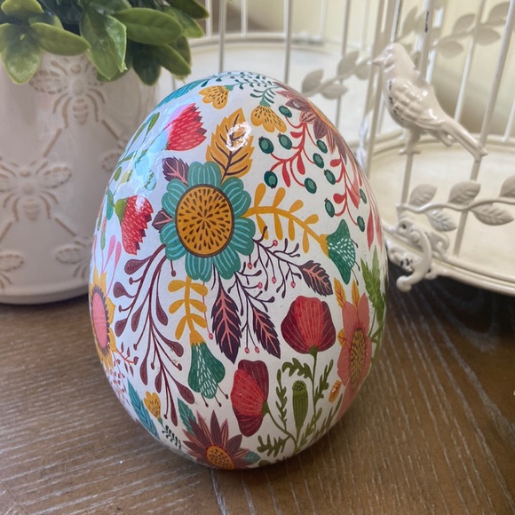 NEW! Boho Chic Farmhouse Colorful Floral Spring  Easter Egg - Picture 2 of 6